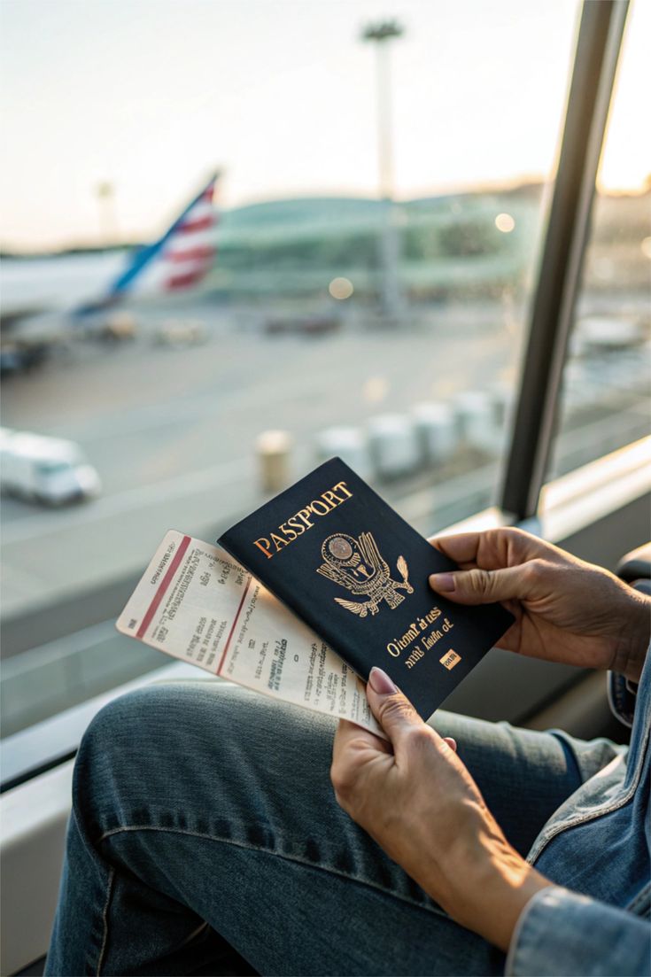Person holding passports